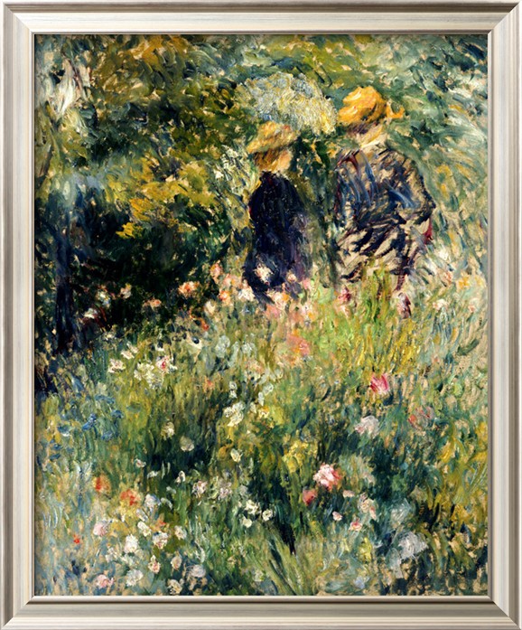 Conversation Dans Une Roseraie 1876 - Pierre Auguste Renoir Painting